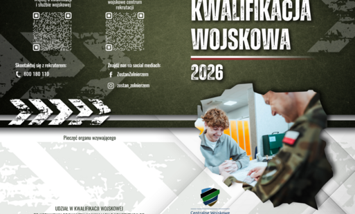 Plakat promujący kwalifikację wojskową w 2026 r.