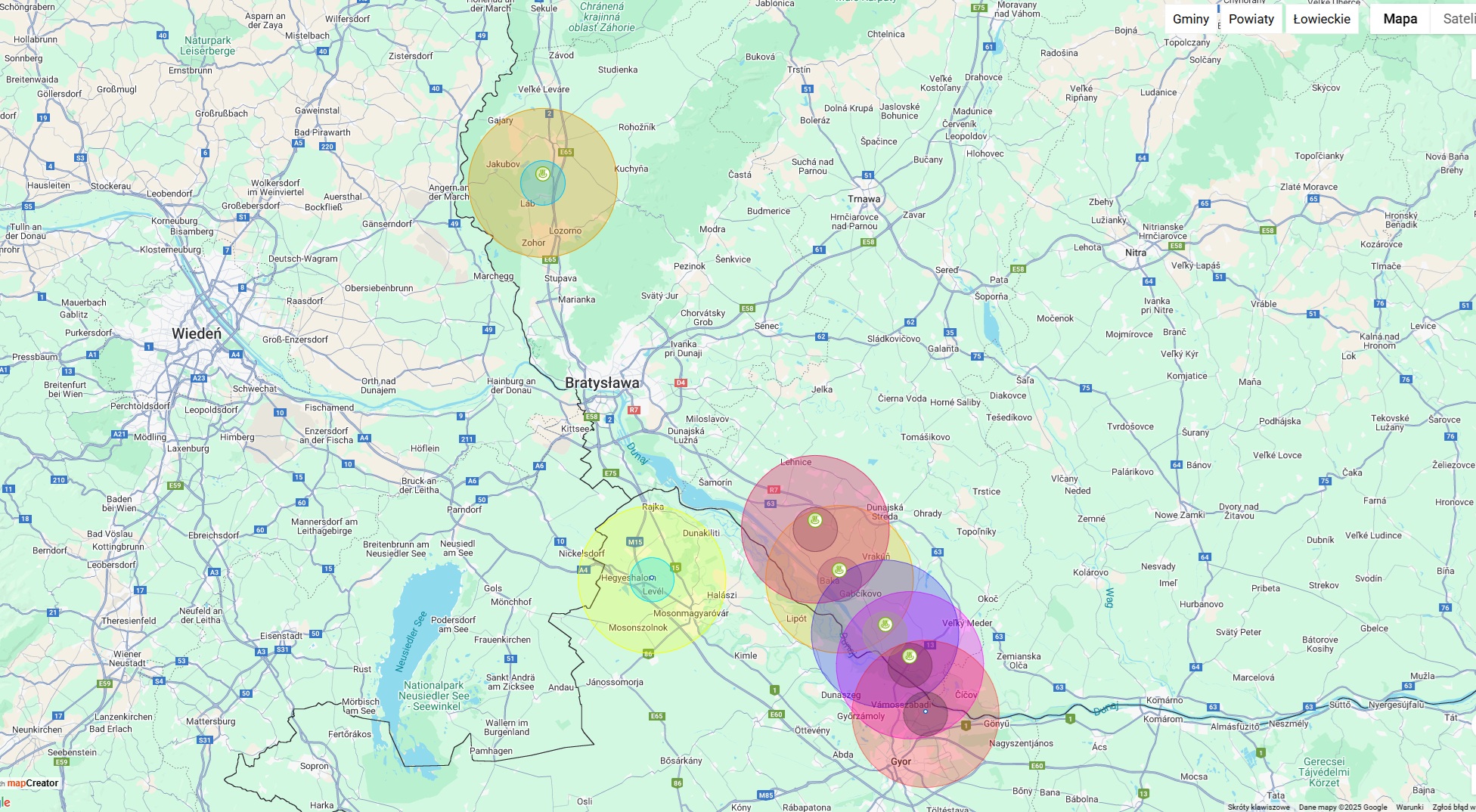 MAPKA- FMD Słowacja Węgry - aktulizacja 31.03.2025