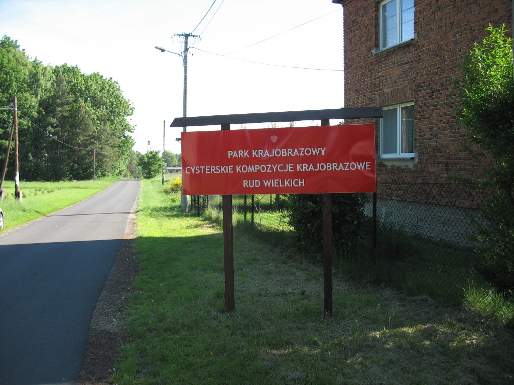 Tablica informacyjna - Park Krajobrazowy Cysterskie Kompozycje Krajobrazowe Rud Wielkich