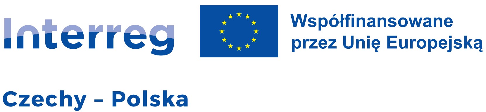 Grafika przedstawia: Logo Interreg Czechy - Polska, oraz informacje o dofinansowaniu przez Unię Europejską.
