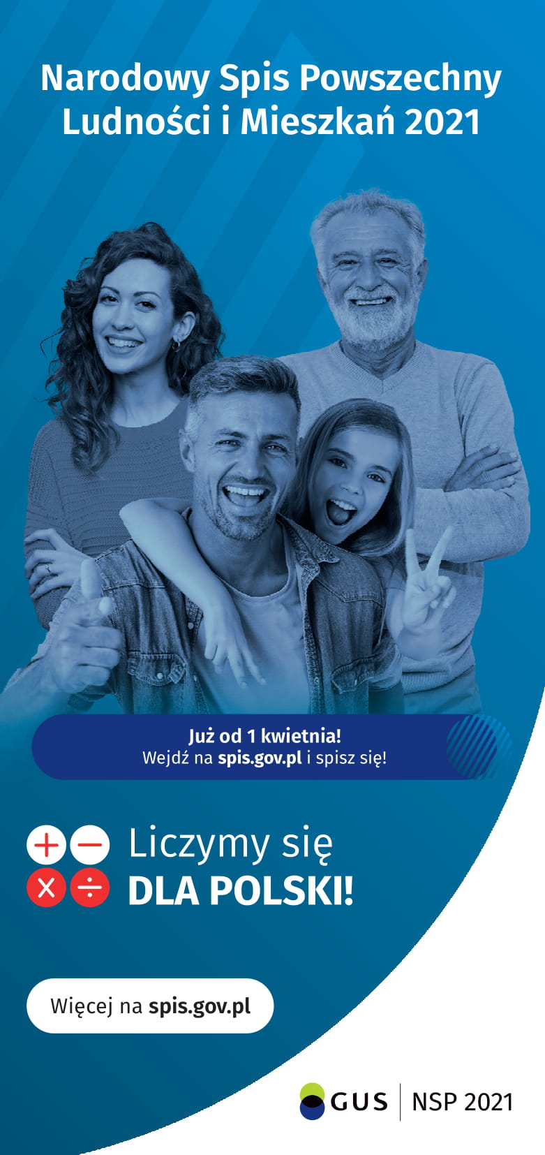 Narodowy Spis Powszechny Ludności i Mieszkań 2021 Więcej na spis.gov.pl