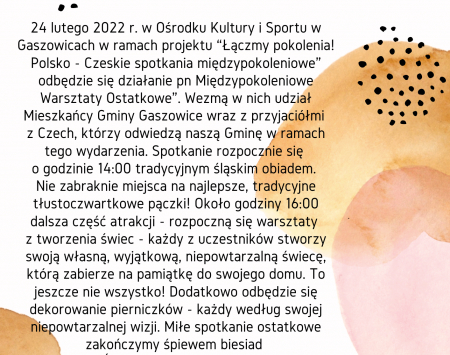 Międzypokoleniowe Warsztaty Ostatkowe