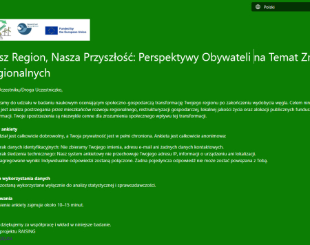 Zaproszenie do działu w krótkim badaniu ankietowym