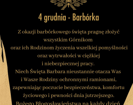 Życzenia na Barbórkę 