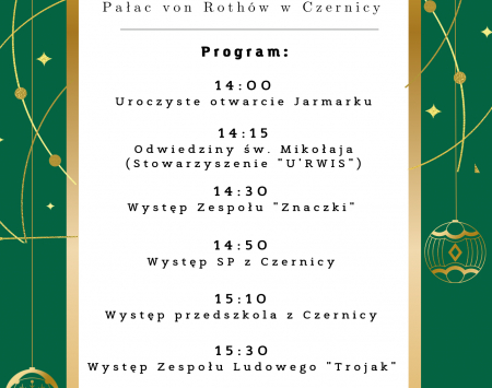Zapraszamy na Gminny Jarmark Świąteczny 