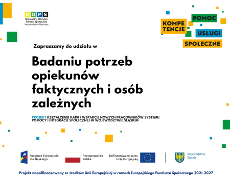 Zapraszamy do udziału w badaniu potrzeb opiekunów faktycznych oraz osób zależnych