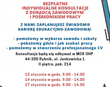Konsultacje dla młodzieży uczącej się i poszukującej pracy
