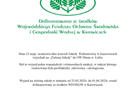 Szkoła Podstawowa w Gaszowicach - Zielona szkoła