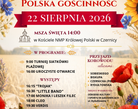Wójt Gminy Gaszowice zaprasza na wydarzenie "Z korzeni jednej ziemi: Czeski humor, Polska gościnność"