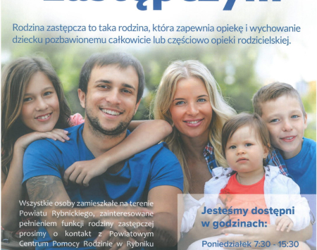 Informacja Powiatowego Centrum Pomocy Rodzinie w Rybniku - Rodzicielstwo zastępcze 