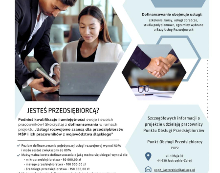 Usługi rozwojowe szansą dla przedsiębiorców MŚP i ich pracowników z województwa śląskiego